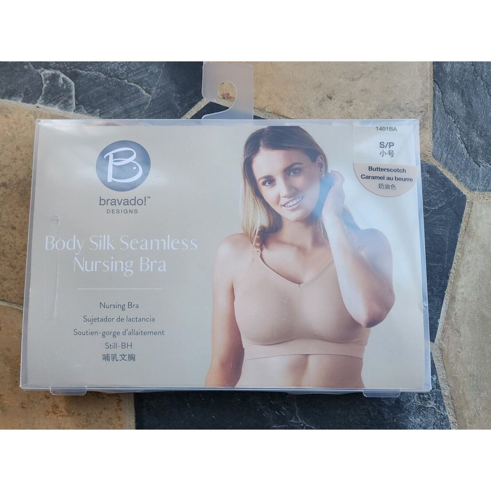 BRAVADO DESIGNS BODY SILK SEAMLESS NURSING BRA IN BUTTERSCOTCH  SIZE SMALL   NEW
